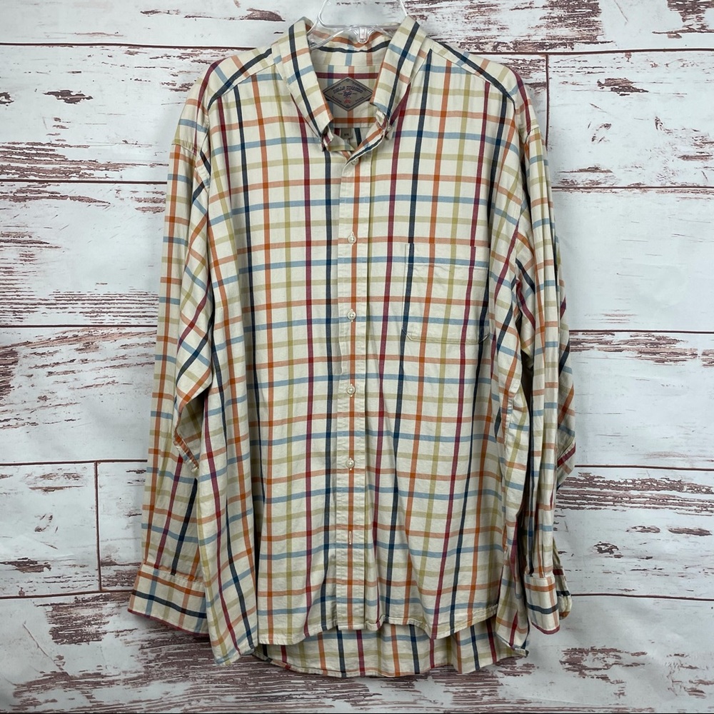 Bills Khakis Flannel Plaid Button Shirt XXL